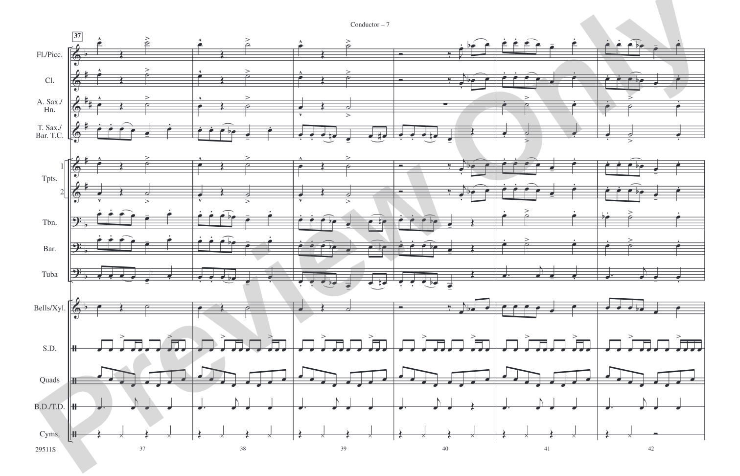 Wipe Out: Marching Band Conductor Score & Parts
