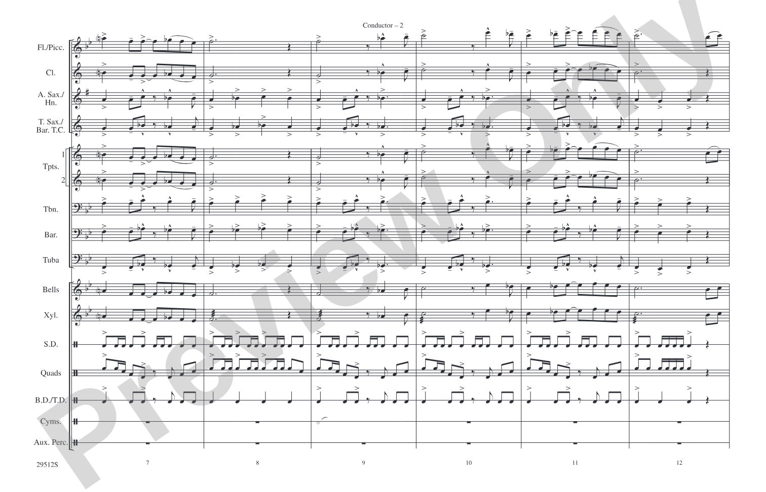 La Serpiente (The Snake): Marching Band Conductor Score & Parts
