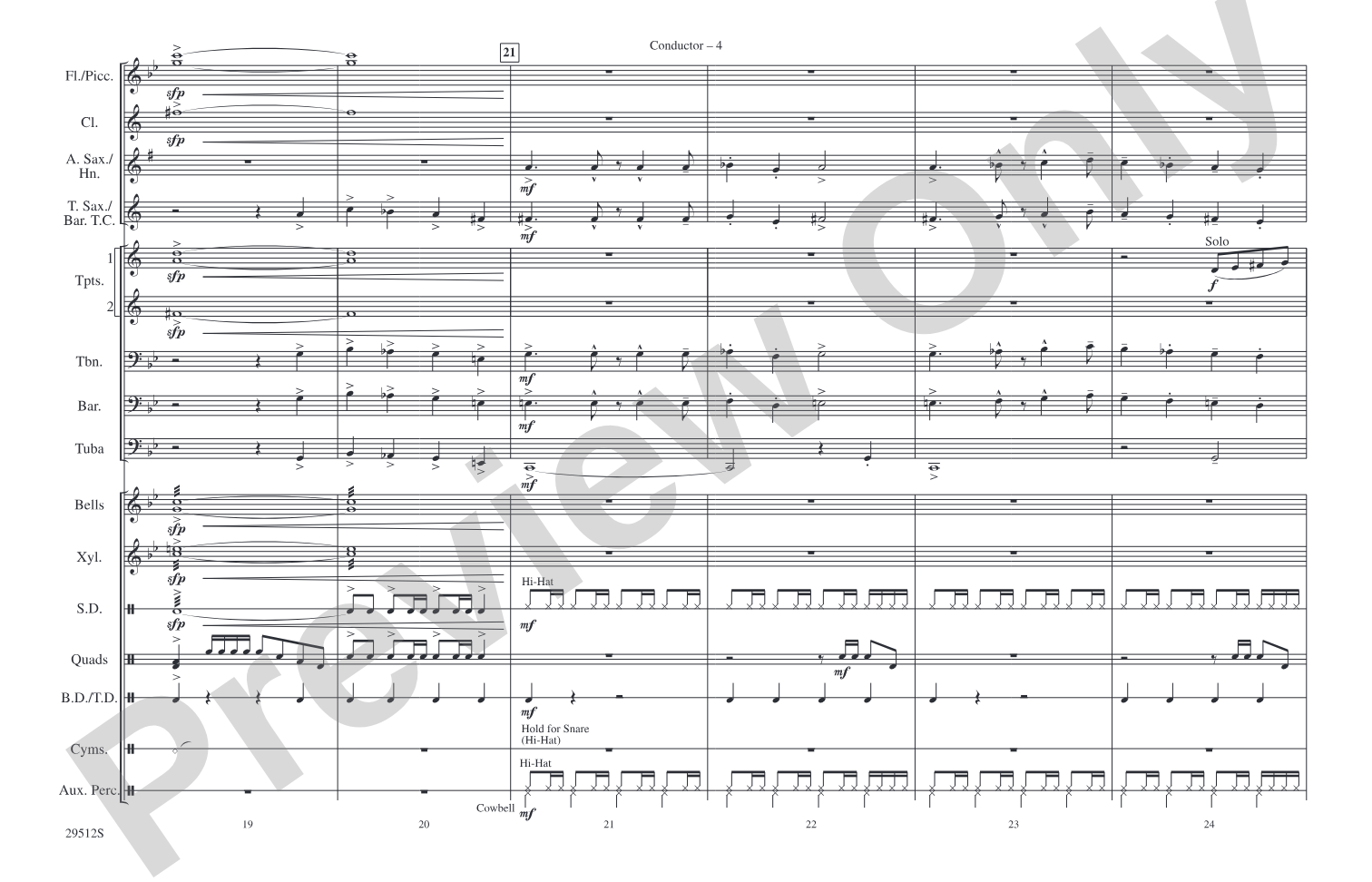 La Serpiente (The Snake): Marching Band Conductor Score & Parts