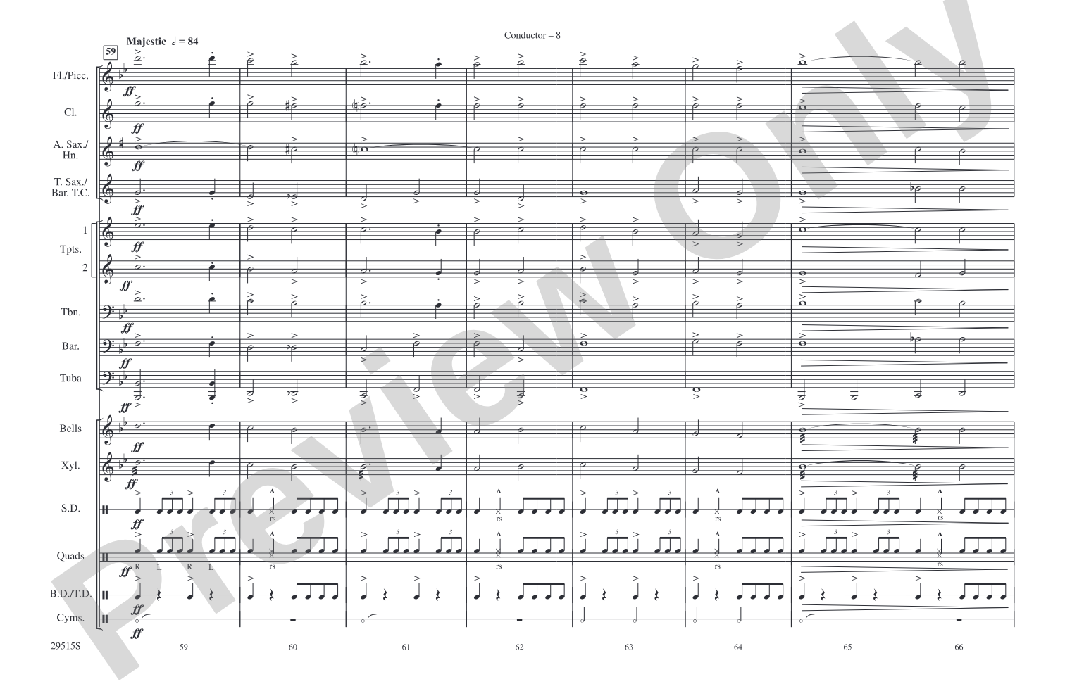 You're a Grand Old Flag / America, the Beautiful: Marching Band Conductor Score & Parts