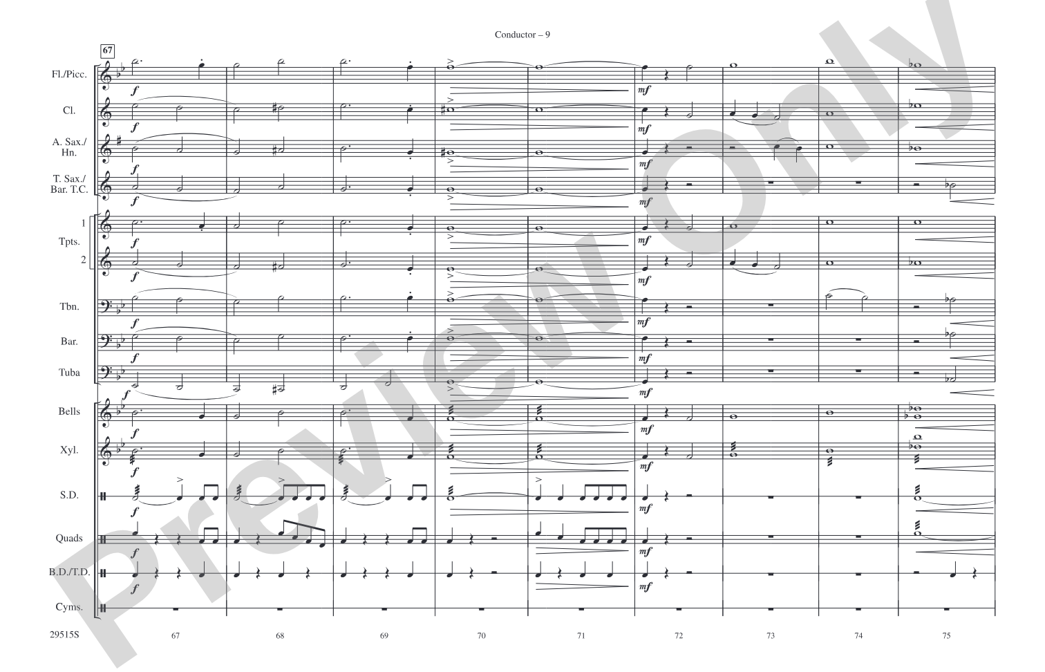 You're a Grand Old Flag / America, the Beautiful: Marching Band Conductor Score & Parts