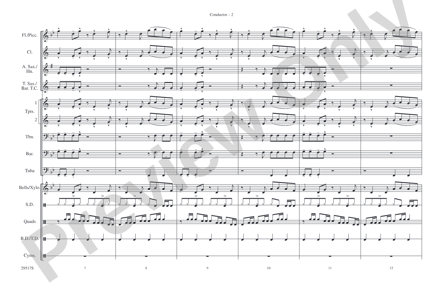 The Way I Are: Marching Band Conductor Score & Parts