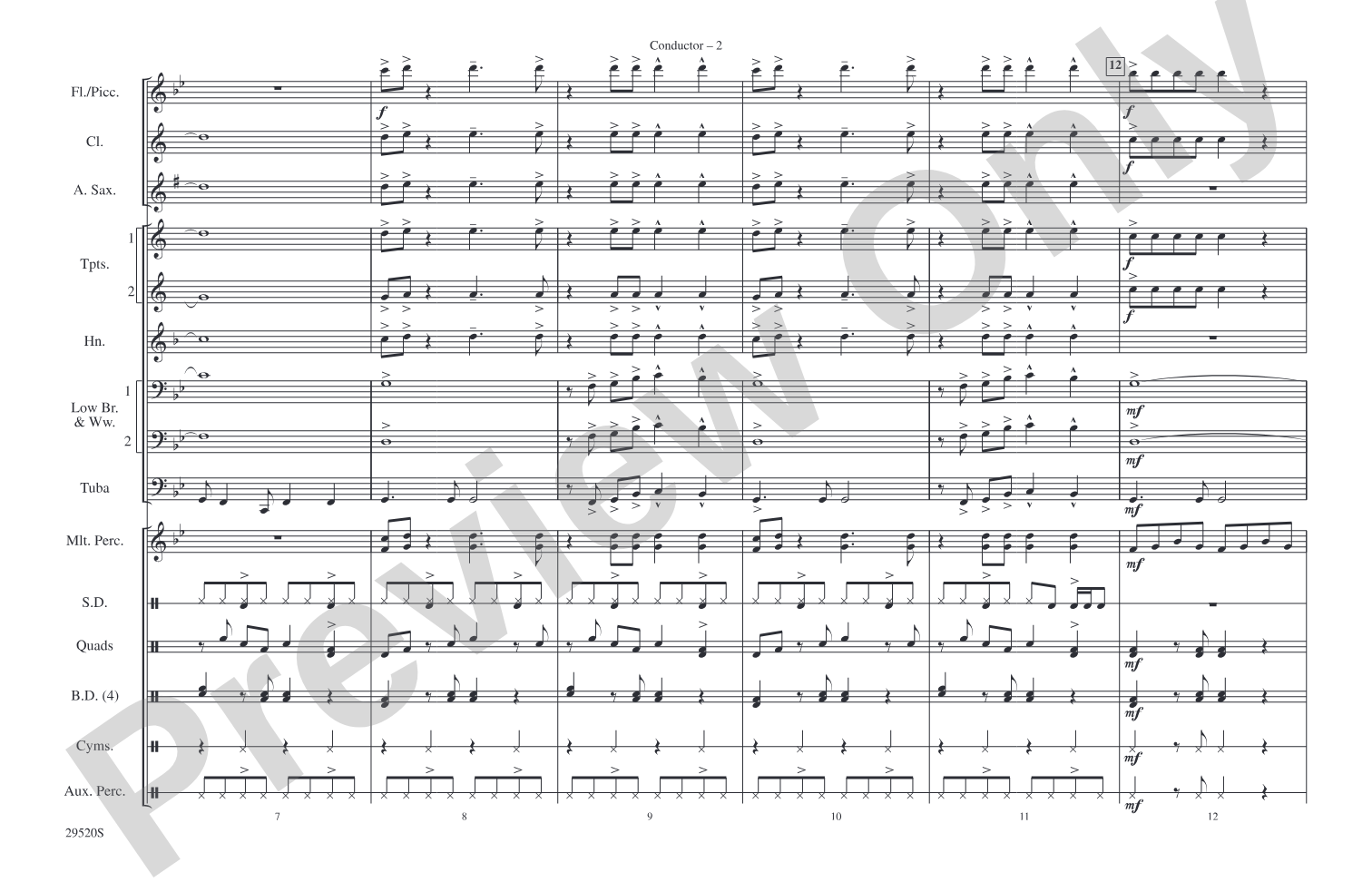 Danger Zone: Marching Band Conductor Score & Parts