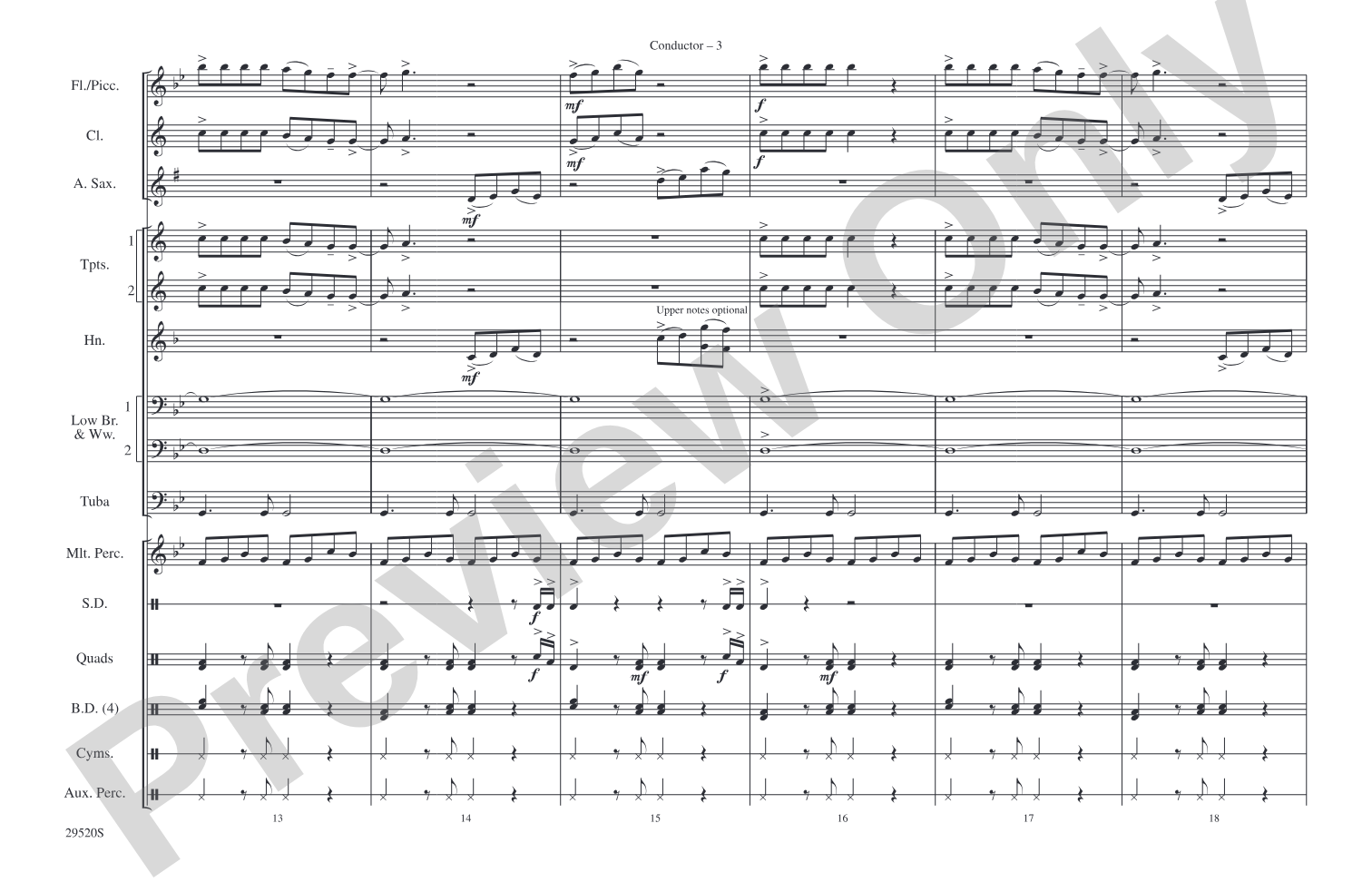 Danger Zone: Marching Band Conductor Score & Parts