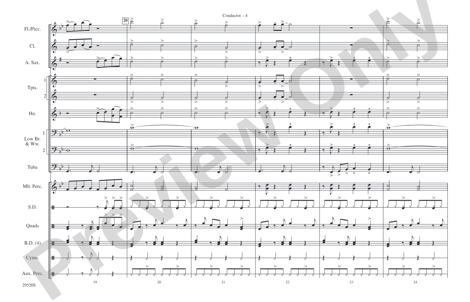 Danger Zone: Marching Band Conductor Score & Parts