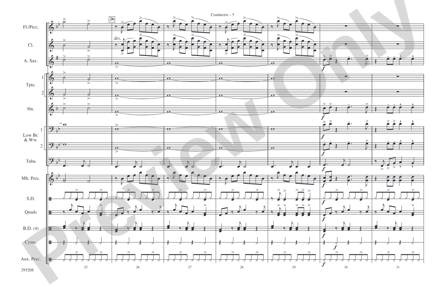 Danger Zone: Marching Band Conductor Score & Parts