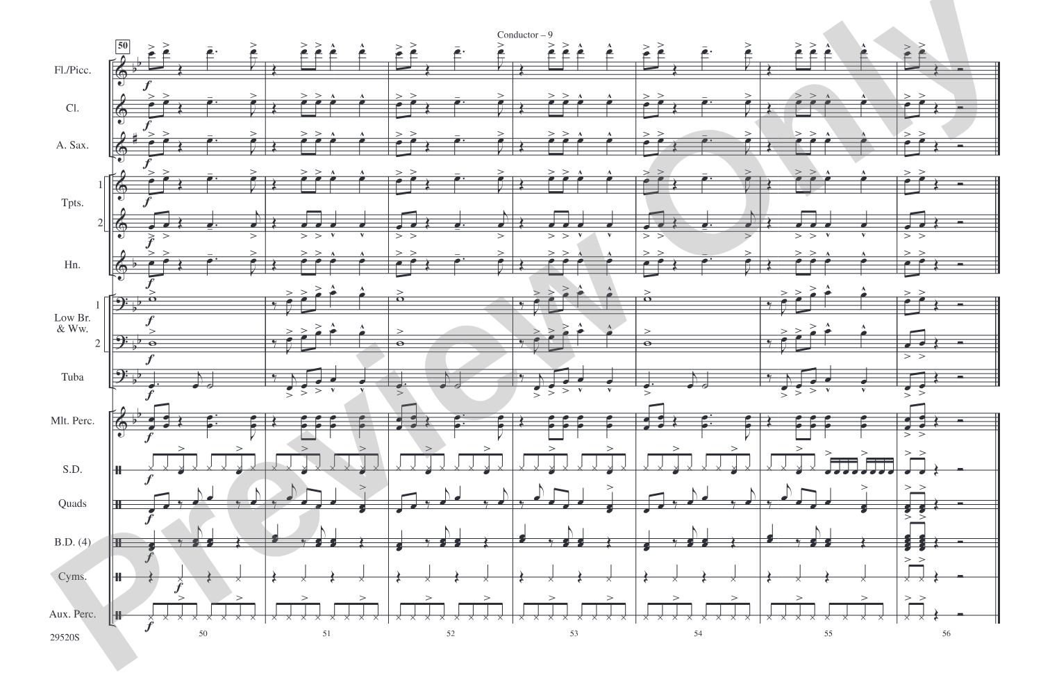 Danger Zone: Marching Band Conductor Score & Parts