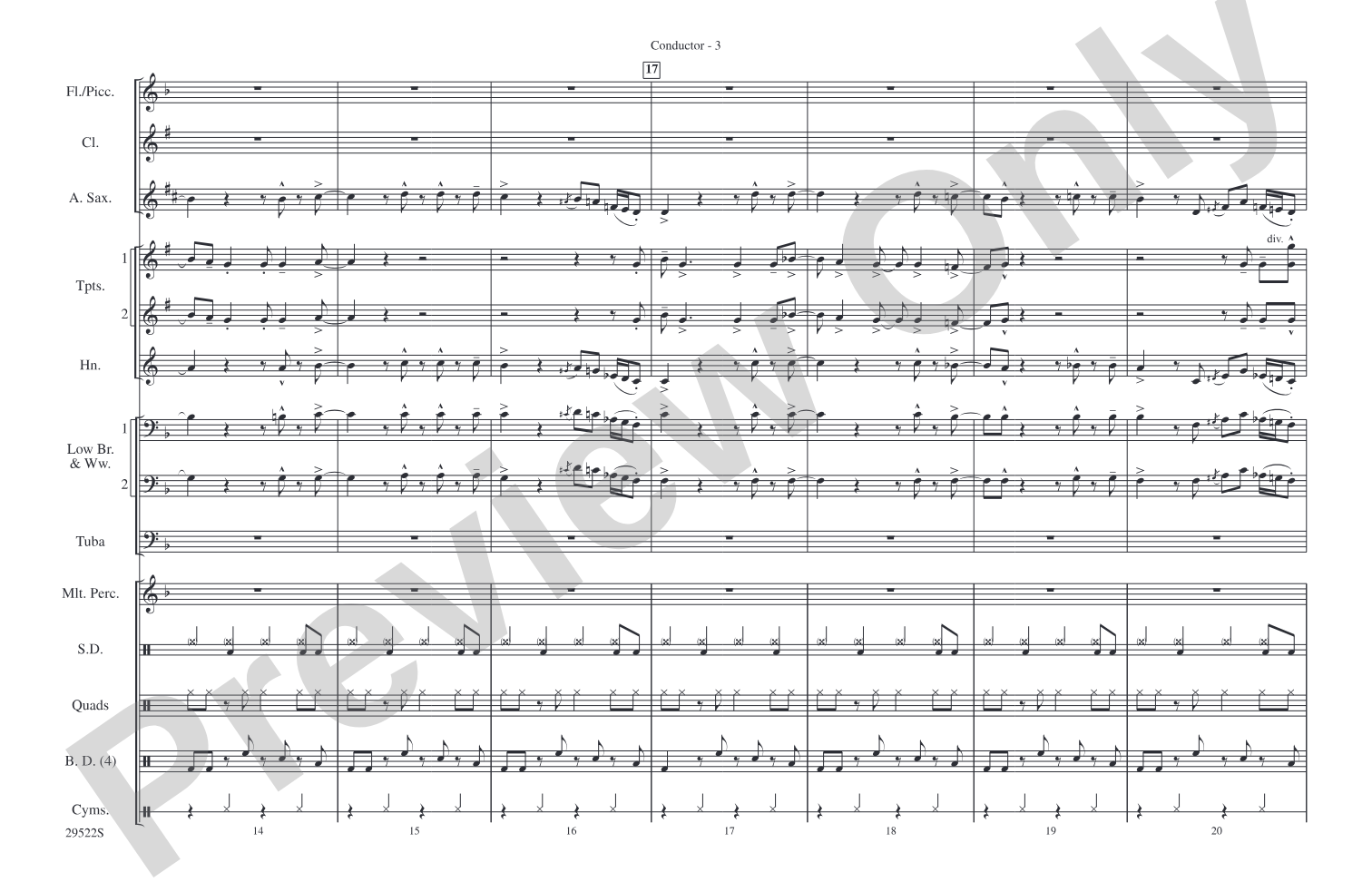 Honky Tonk Women: Marching Band Conductor Score & Parts