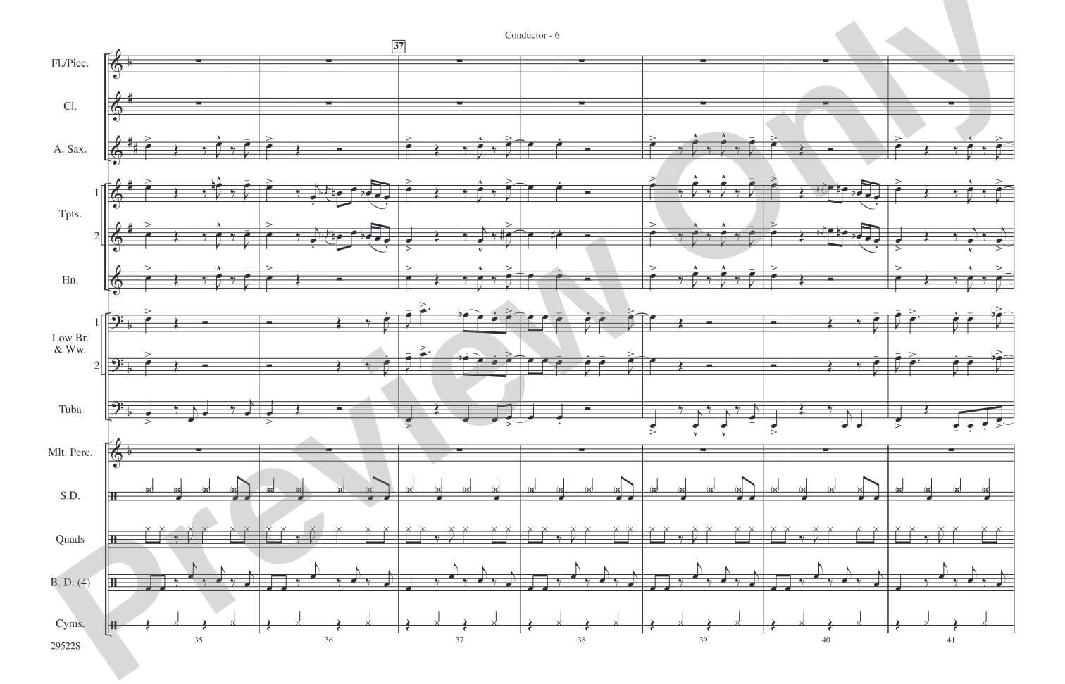 Honky Tonk Women: Marching Band Conductor Score & Parts