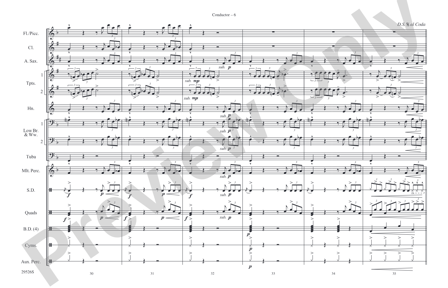 Bad to the Bone: Marching Band Conductor Score & Parts