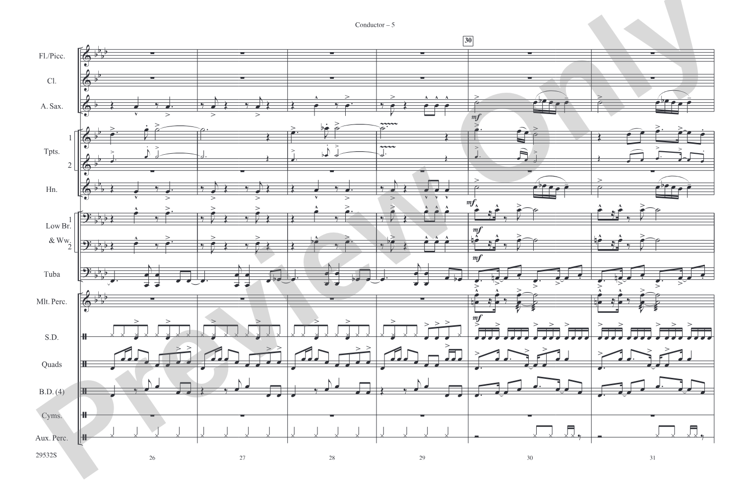Alacrán: Marching Band Conductor Score & Parts