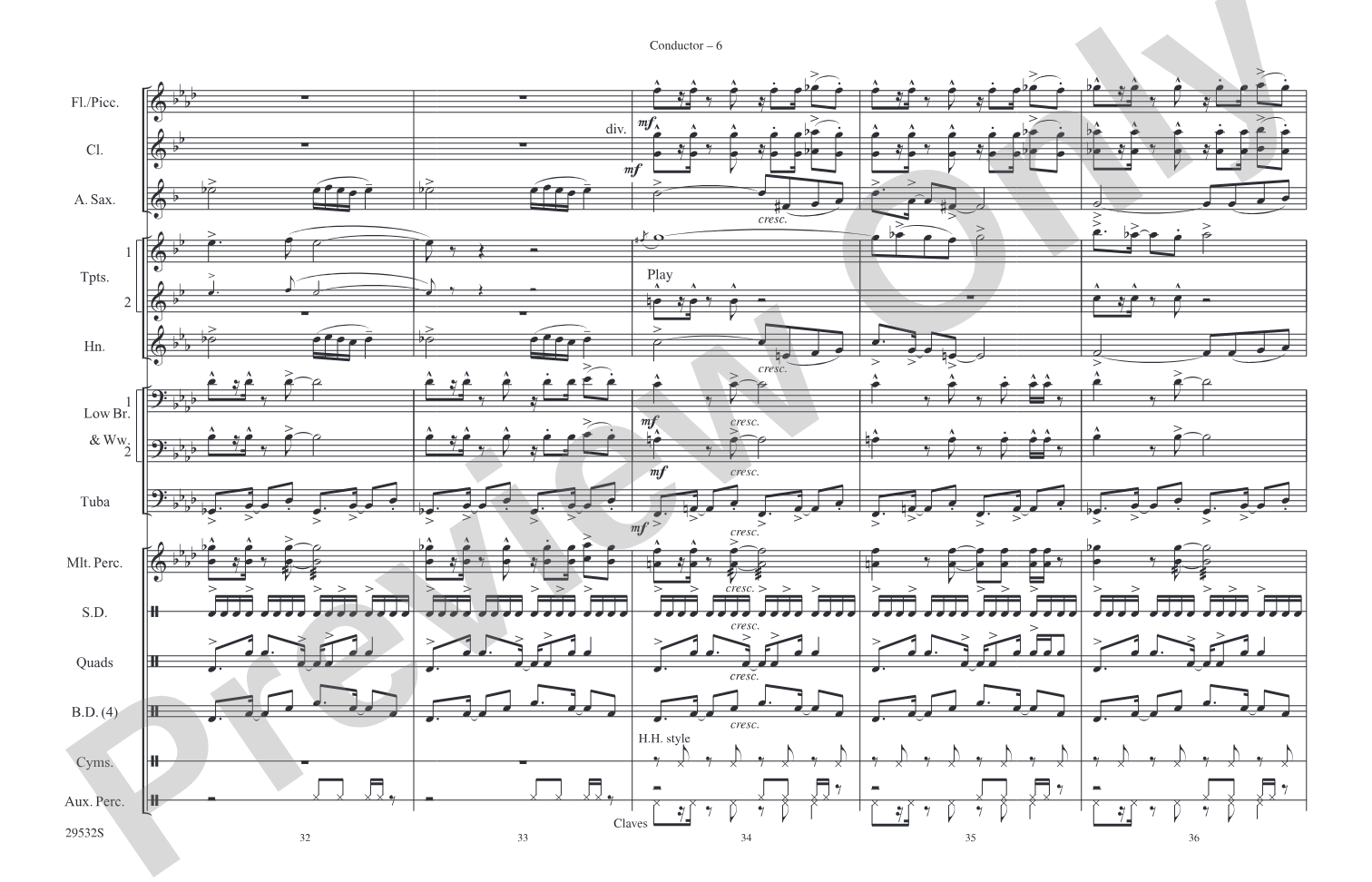 Alacrán: Marching Band Conductor Score & Parts