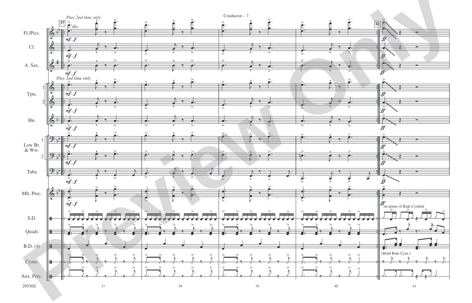Into the Night: Marching Band Conductor Score & Parts