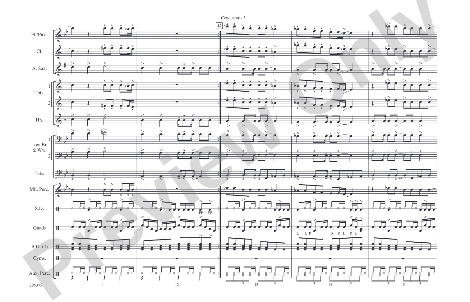 Burning Down the House: Marching Band Conductor Score & Parts