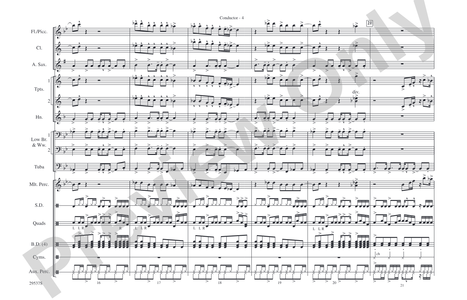 Burning Down the House: Marching Band Conductor Score & Parts