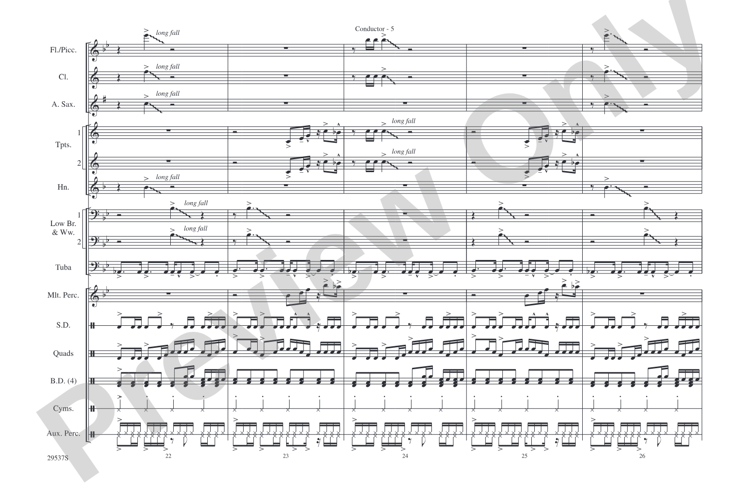 Burning Down the House: Marching Band Conductor Score & Parts