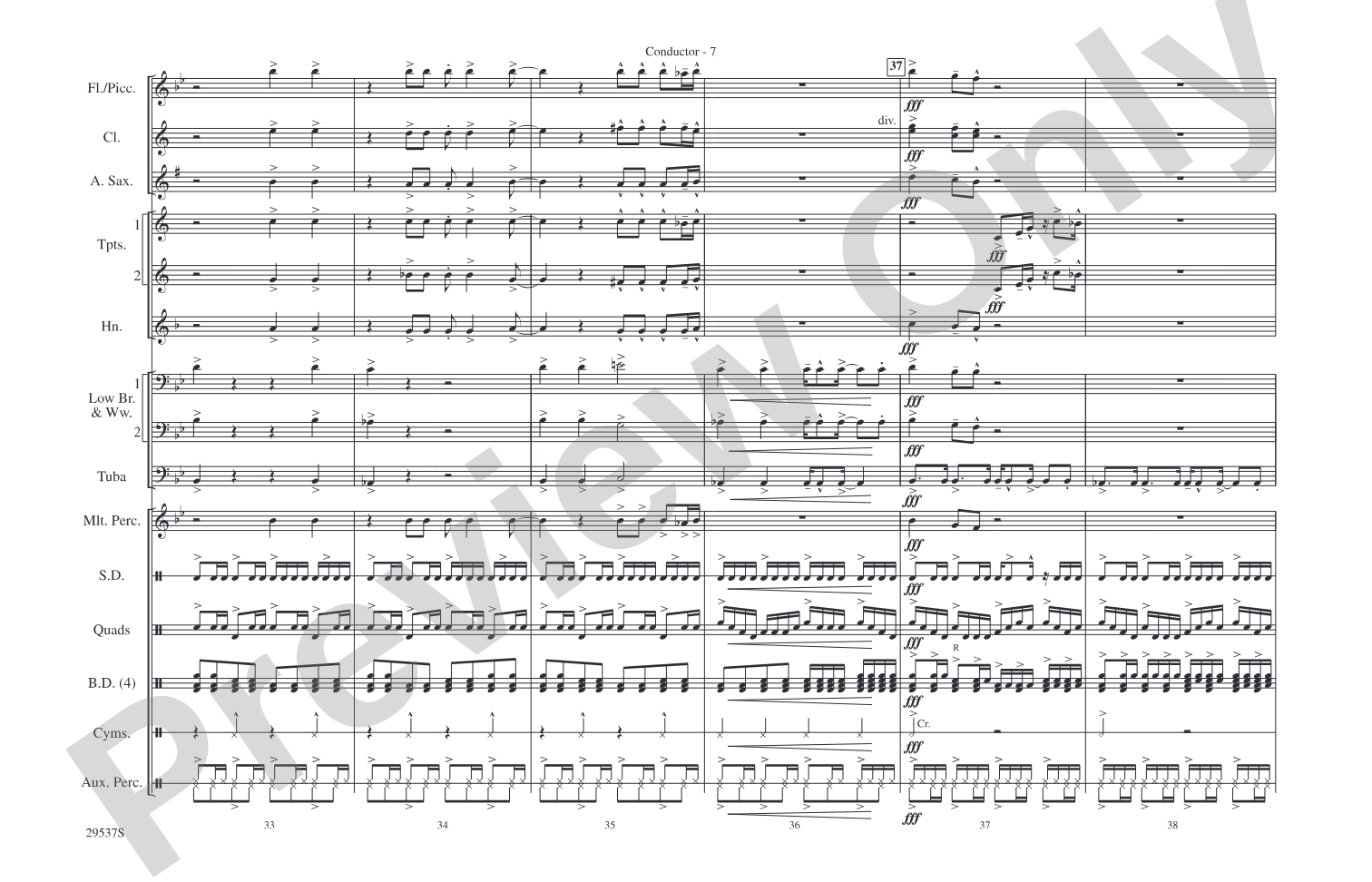 Burning Down the House: Marching Band Conductor Score & Parts