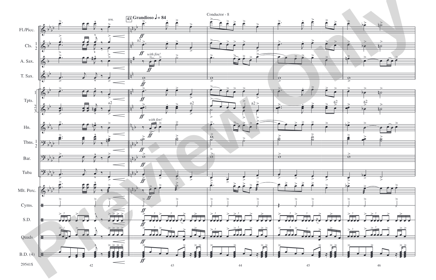 Rocket's Red Glare: Marching Band Conductor Score & Parts