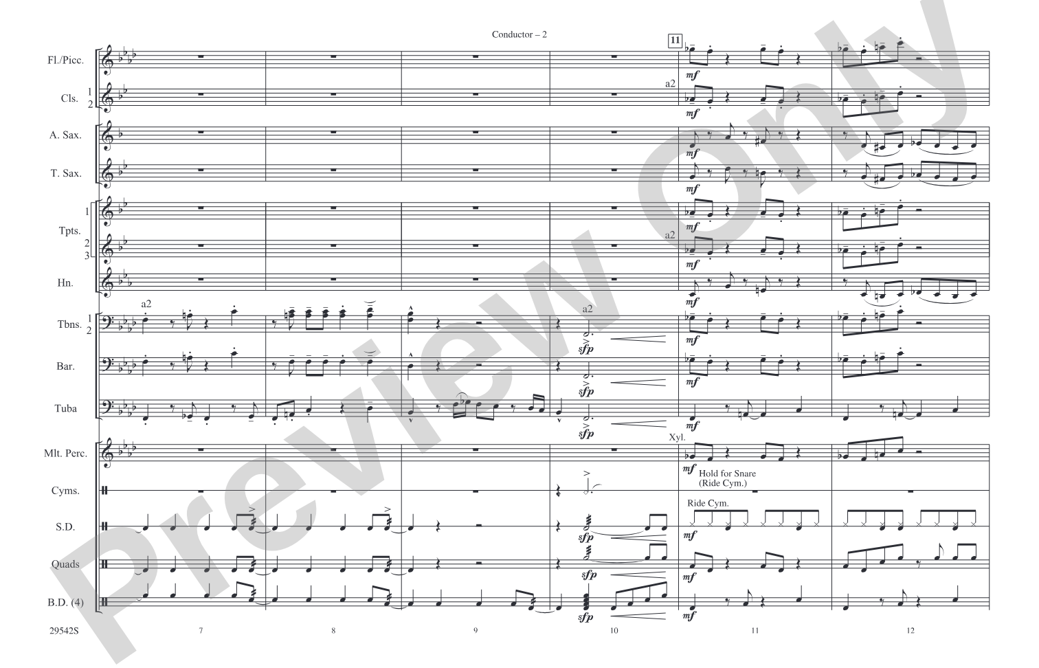 Hernando's Hideaway: Marching Band Conductor Score & Parts