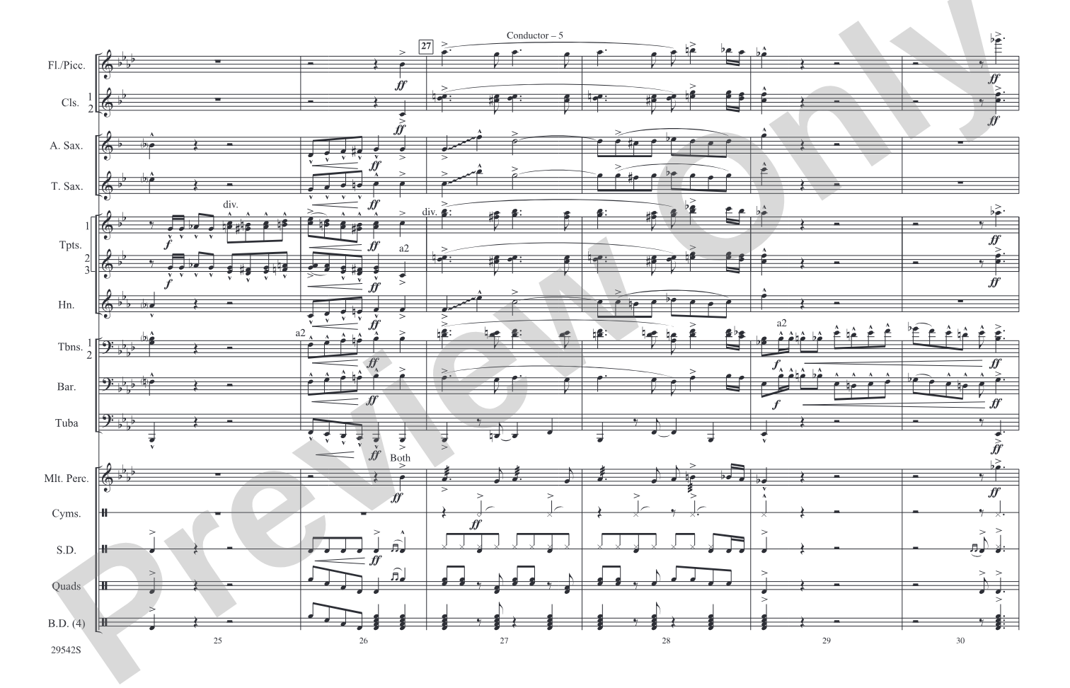 Hernando's Hideaway: Marching Band Conductor Score & Parts
