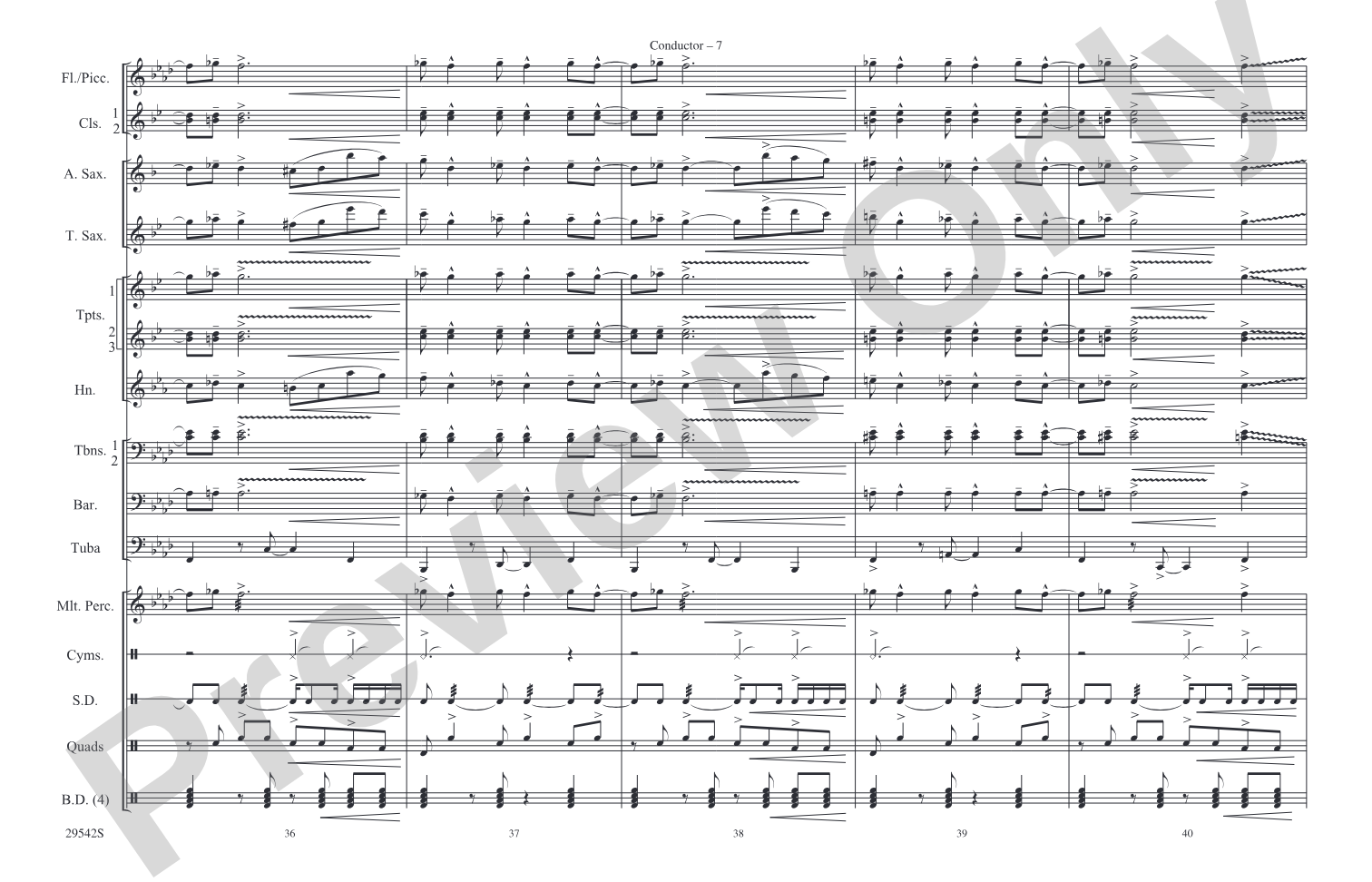 Hernando's Hideaway: Marching Band Conductor Score & Parts