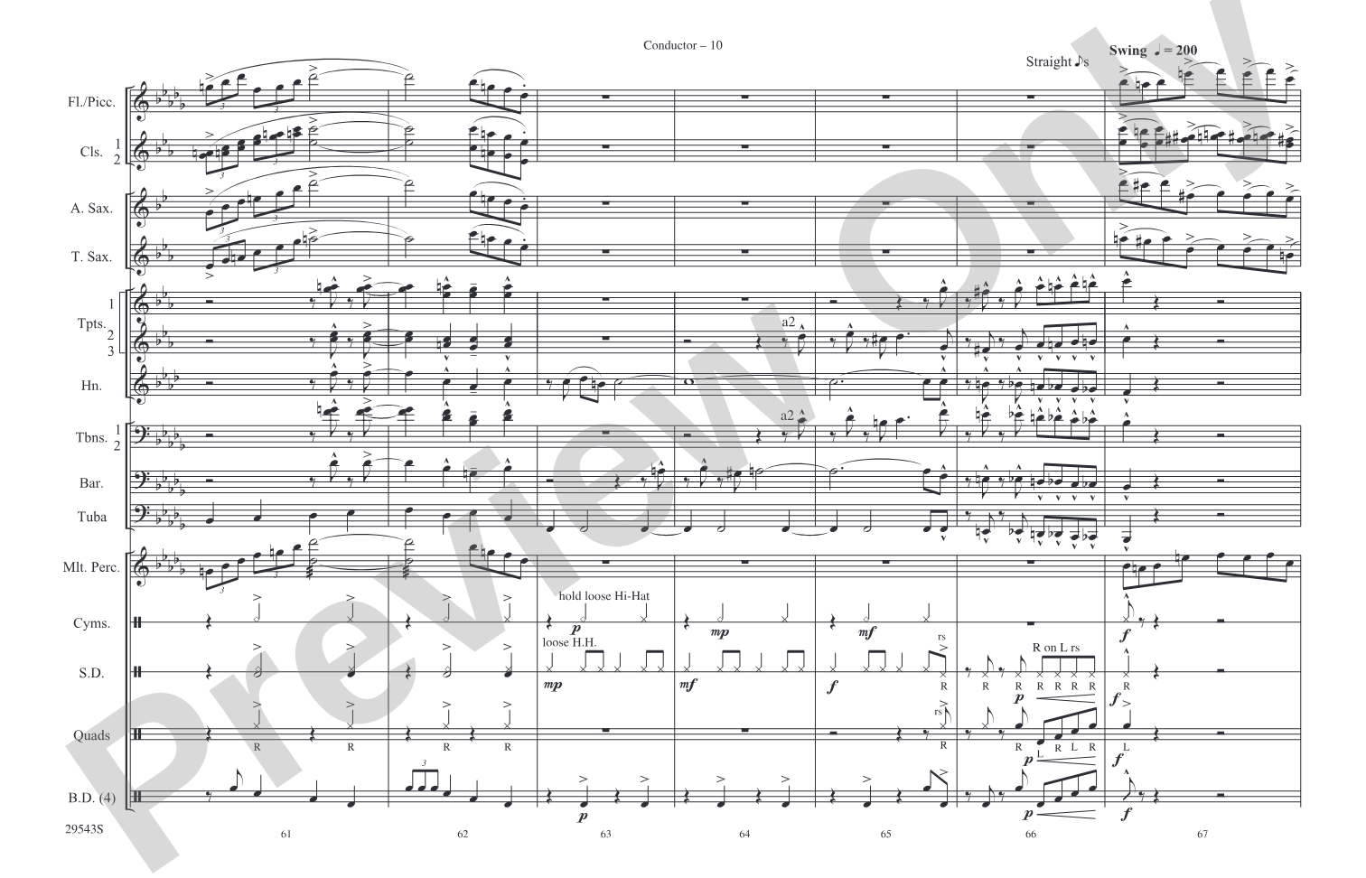 Sing Sang Sung: Marching Band Conductor Score & Parts