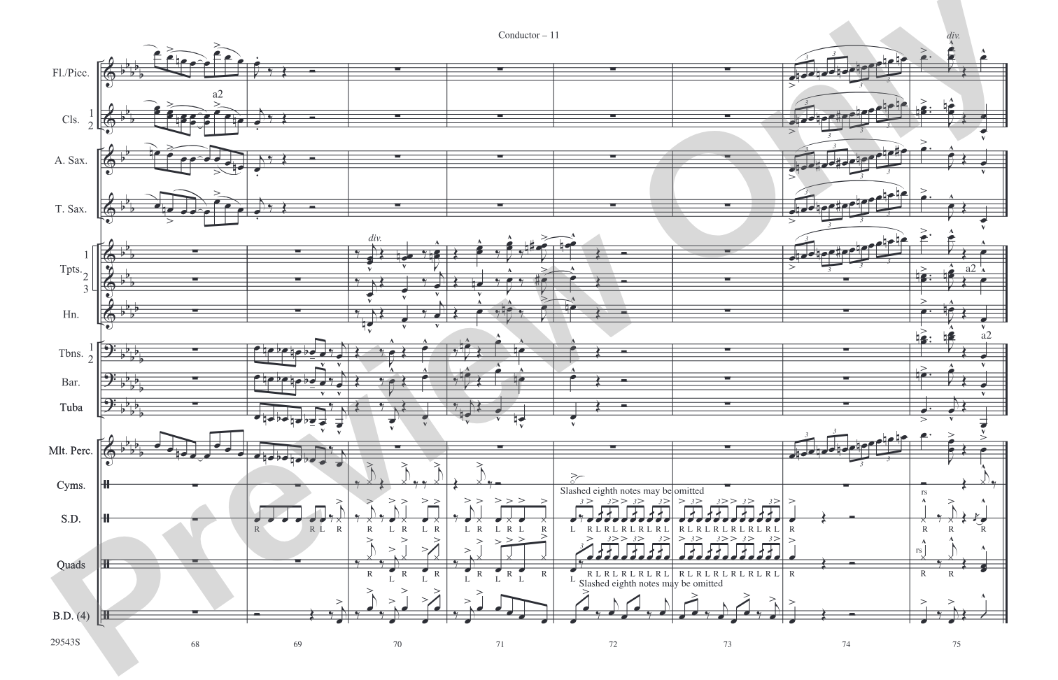 Sing Sang Sung: Marching Band Conductor Score & Parts