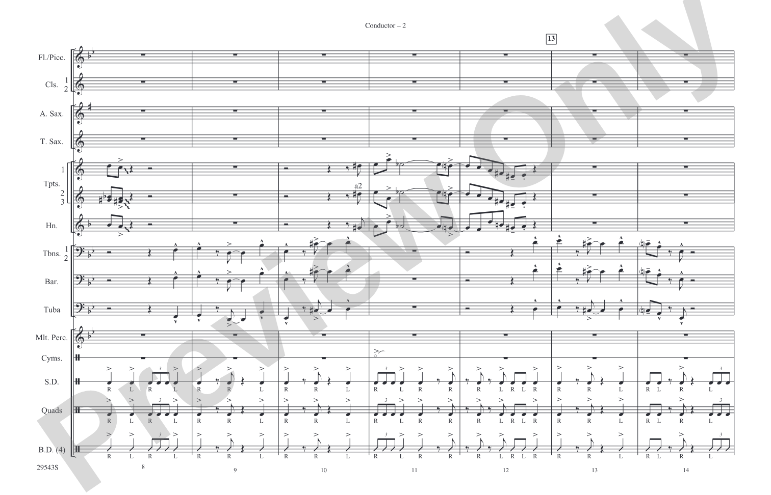 Sing Sang Sung: Marching Band Conductor Score & Parts