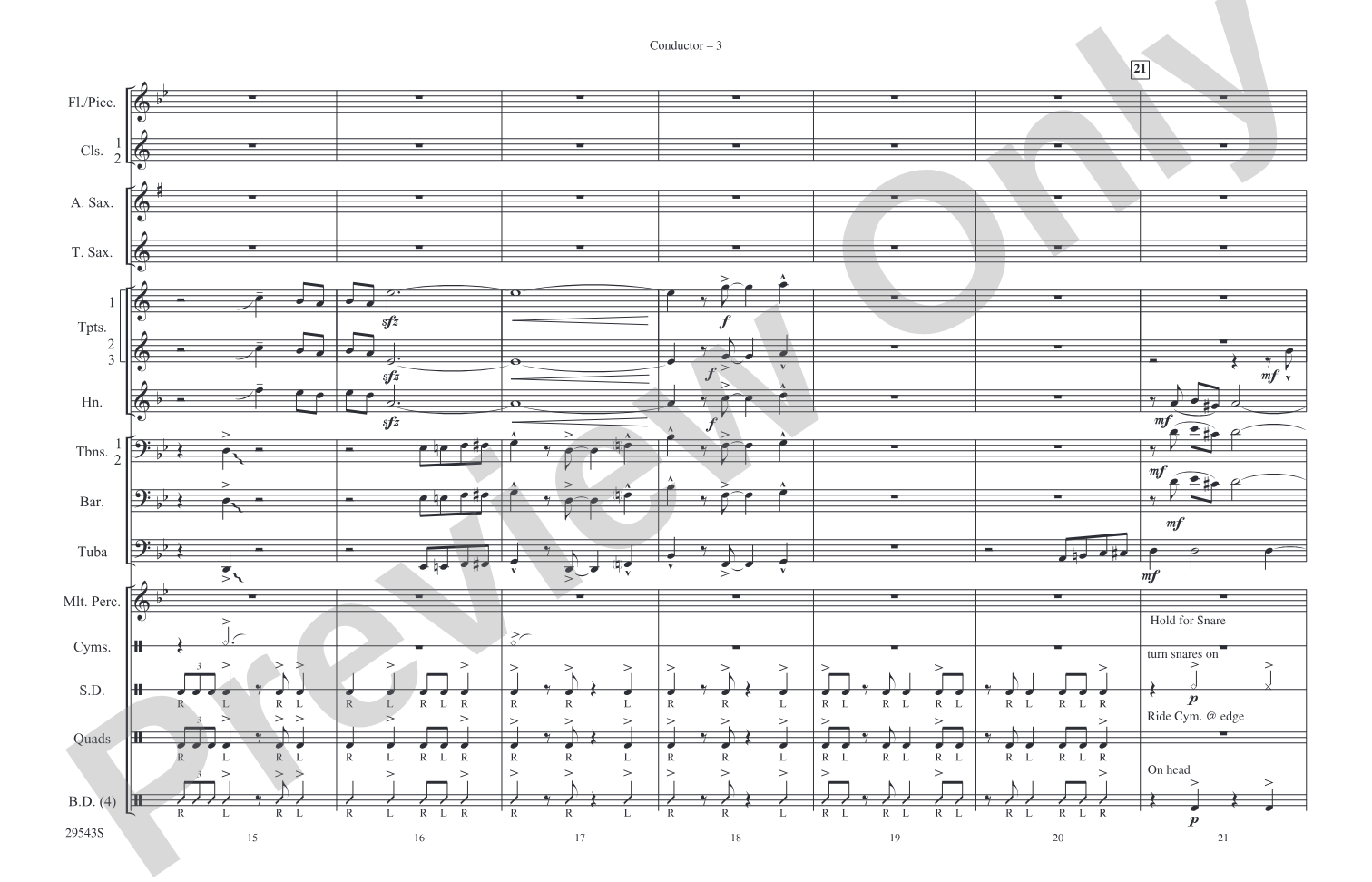 Sing Sang Sung: Marching Band Conductor Score & Parts