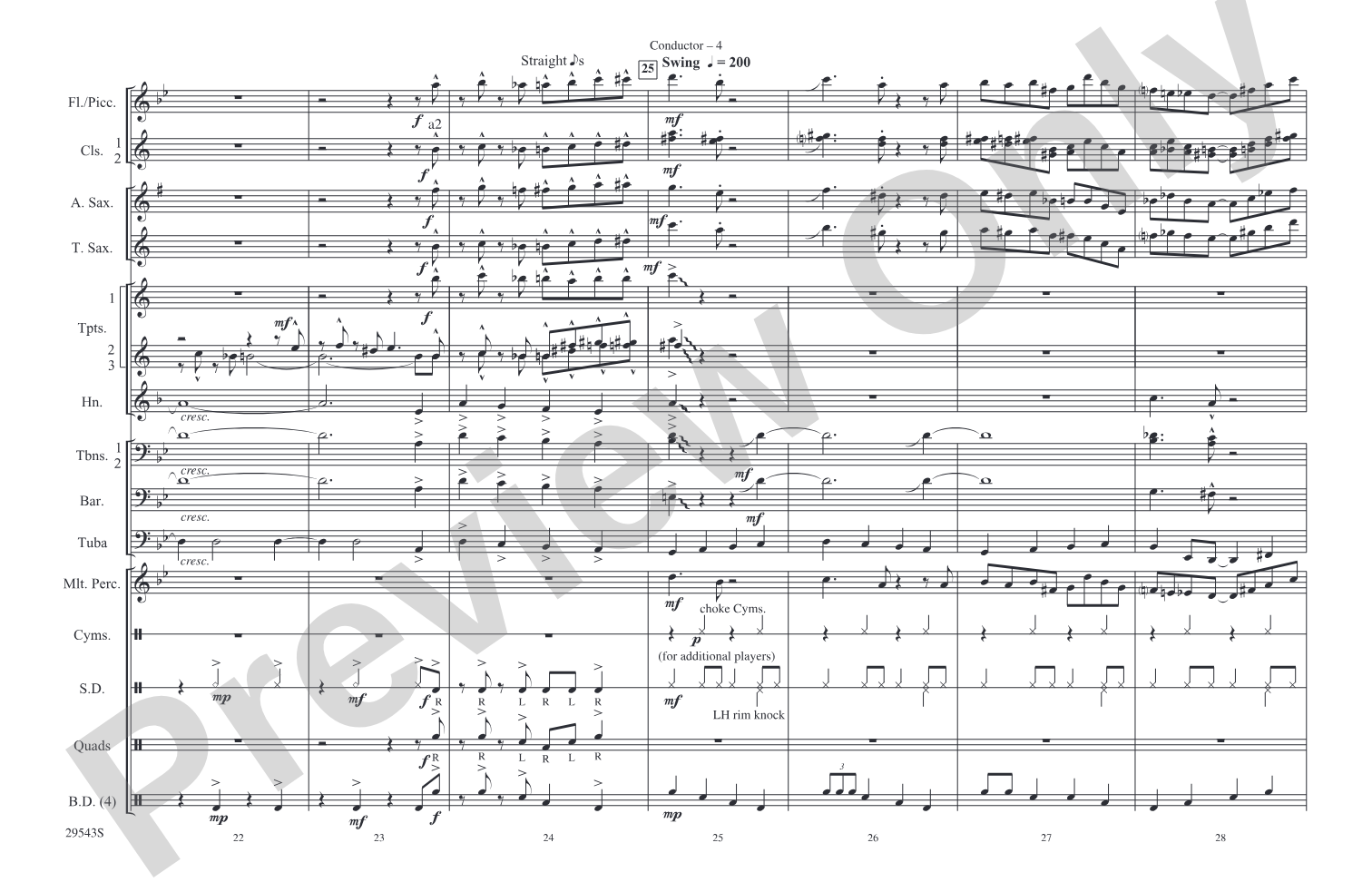 Sing Sang Sung: Marching Band Conductor Score & Parts