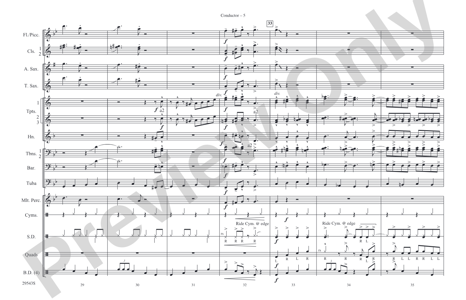 Sing Sang Sung: Marching Band Conductor Score & Parts