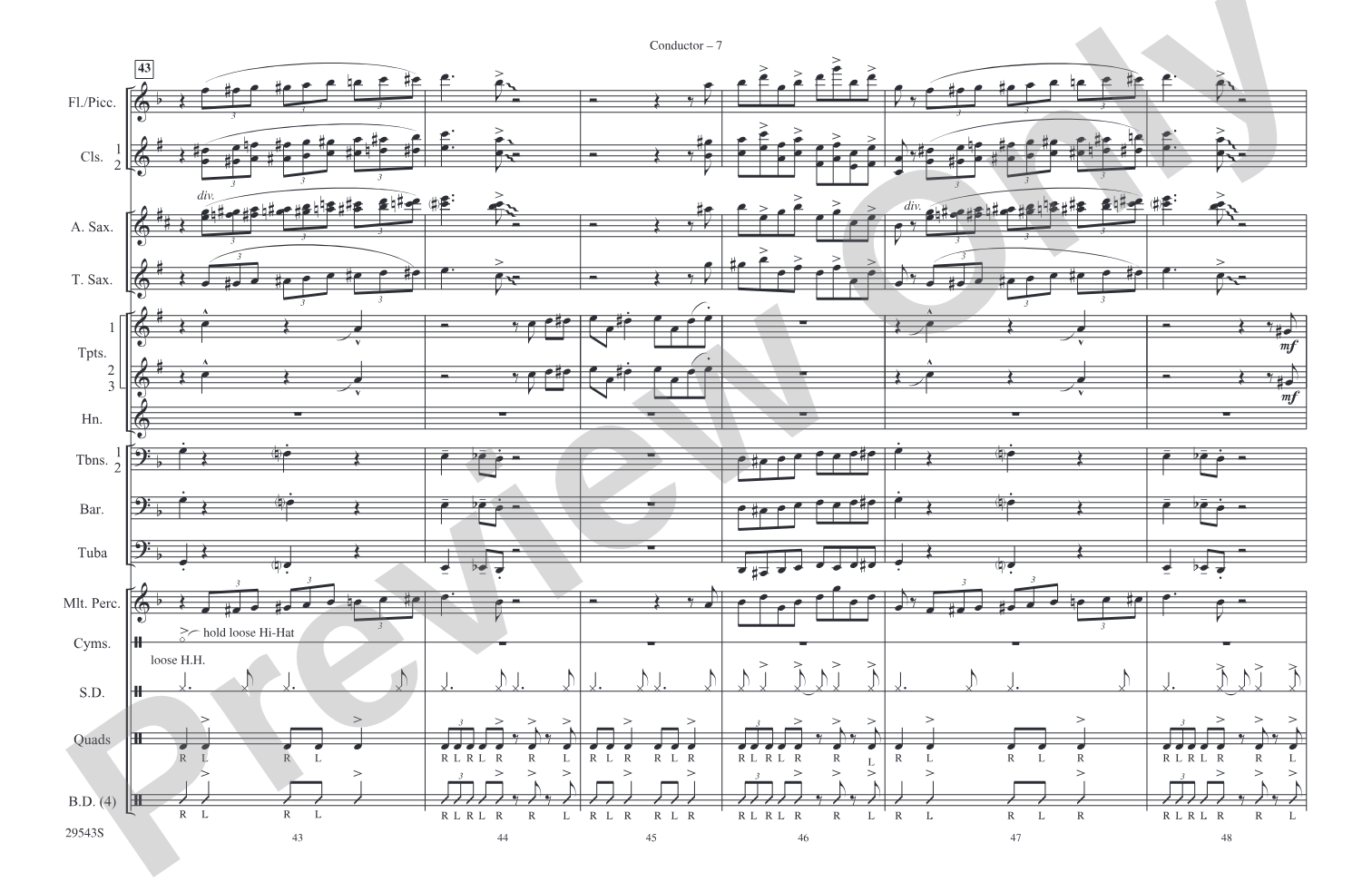 Sing Sang Sung: Marching Band Conductor Score & Parts