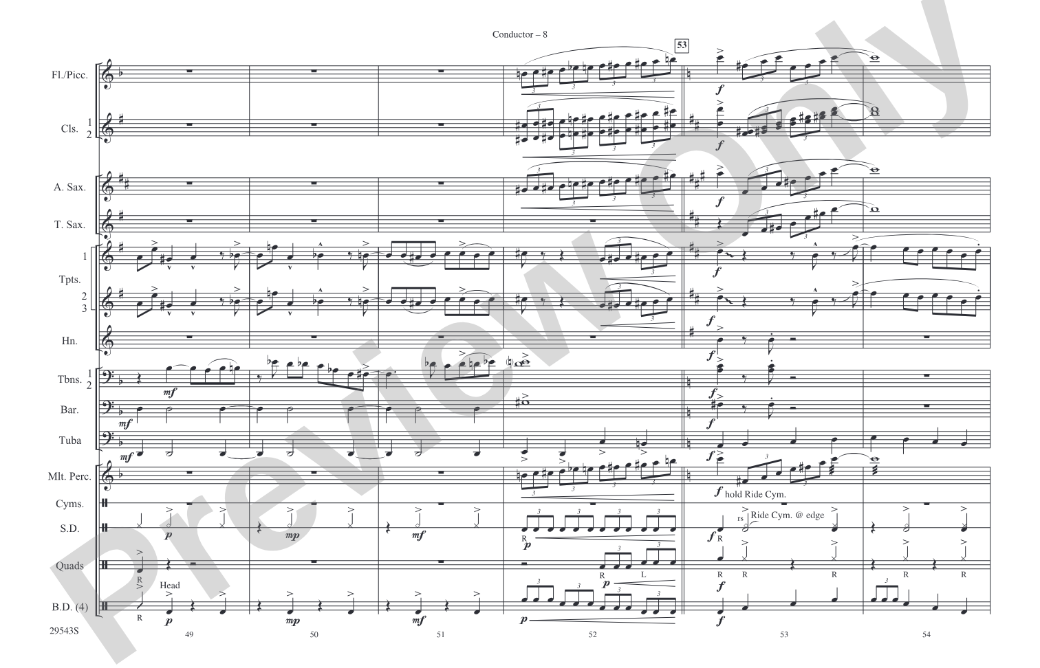 Sing Sang Sung: Marching Band Conductor Score & Parts