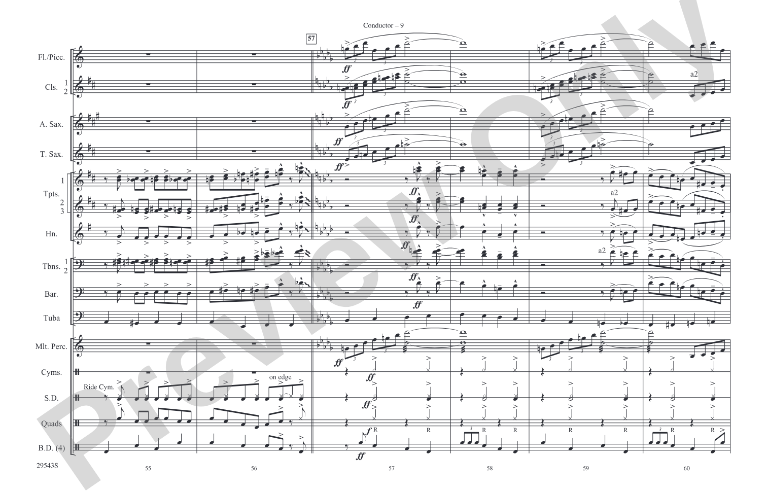 Sing Sang Sung: Marching Band Conductor Score & Parts