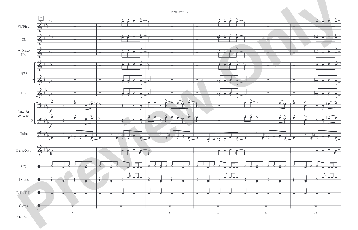 Disco Inferno: Marching Band Conductor Score & Parts