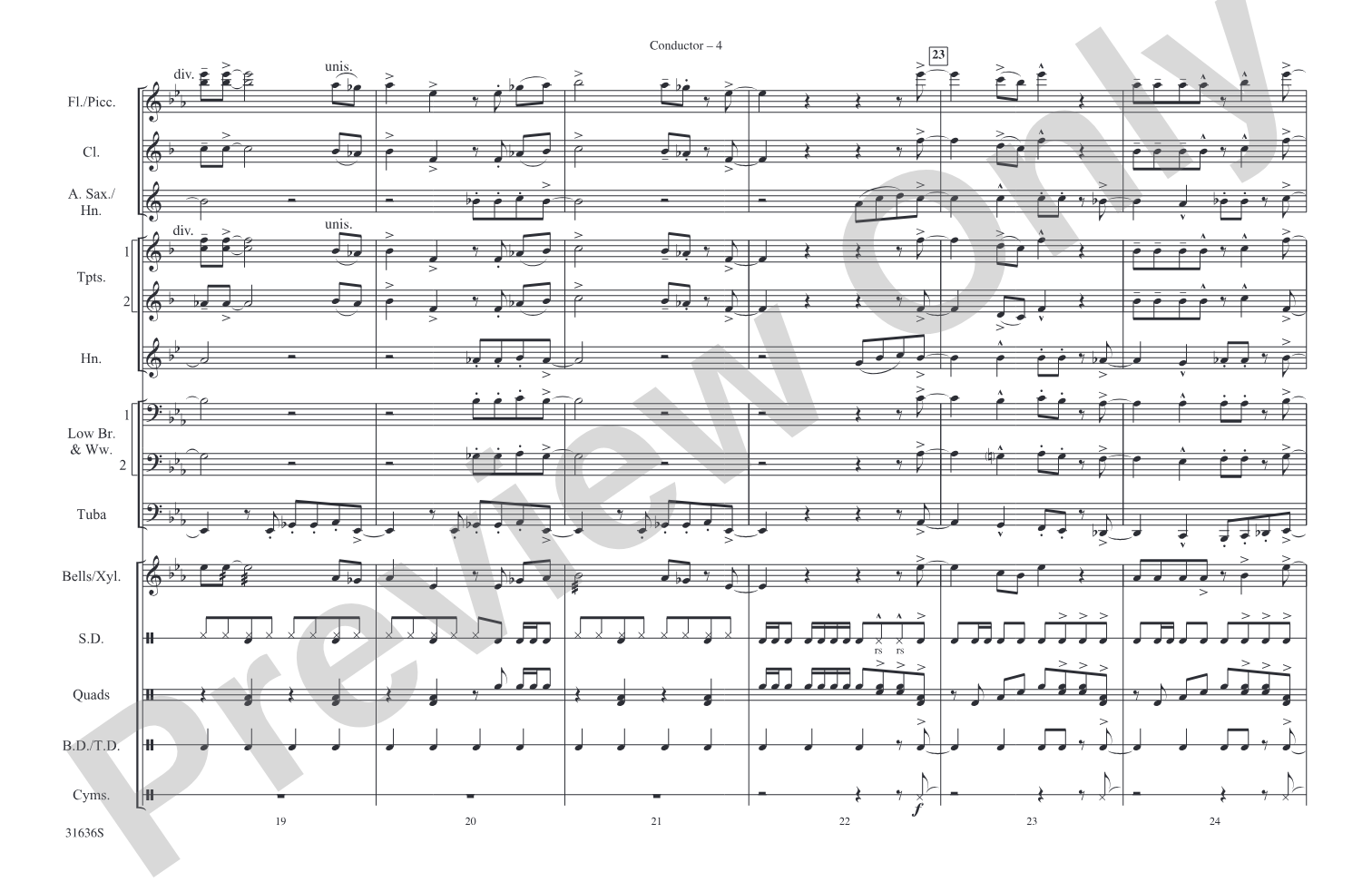 Disco Inferno: Marching Band Conductor Score & Parts