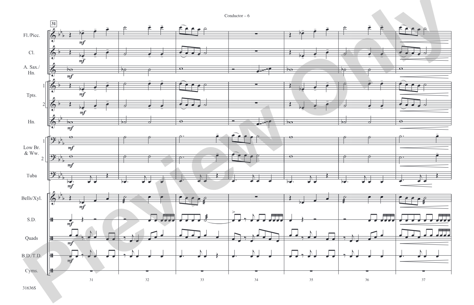 Disco Inferno: Marching Band Conductor Score & Parts