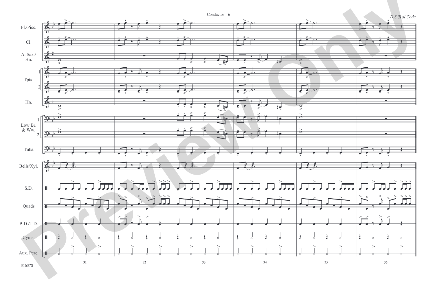Rock and Roll: Marching Band Conductor Score & Parts