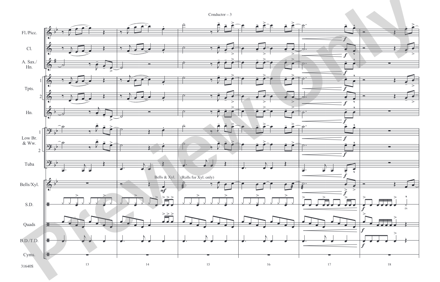 Hot N Cold: Marching Band Conductor Score & Parts
