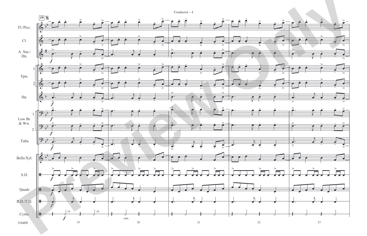 Hot N Cold: Marching Band Conductor Score & Parts