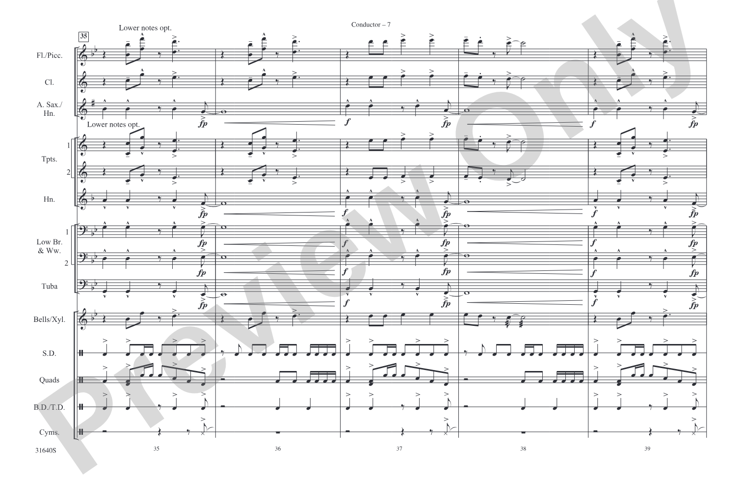 Hot N Cold: Marching Band Conductor Score & Parts