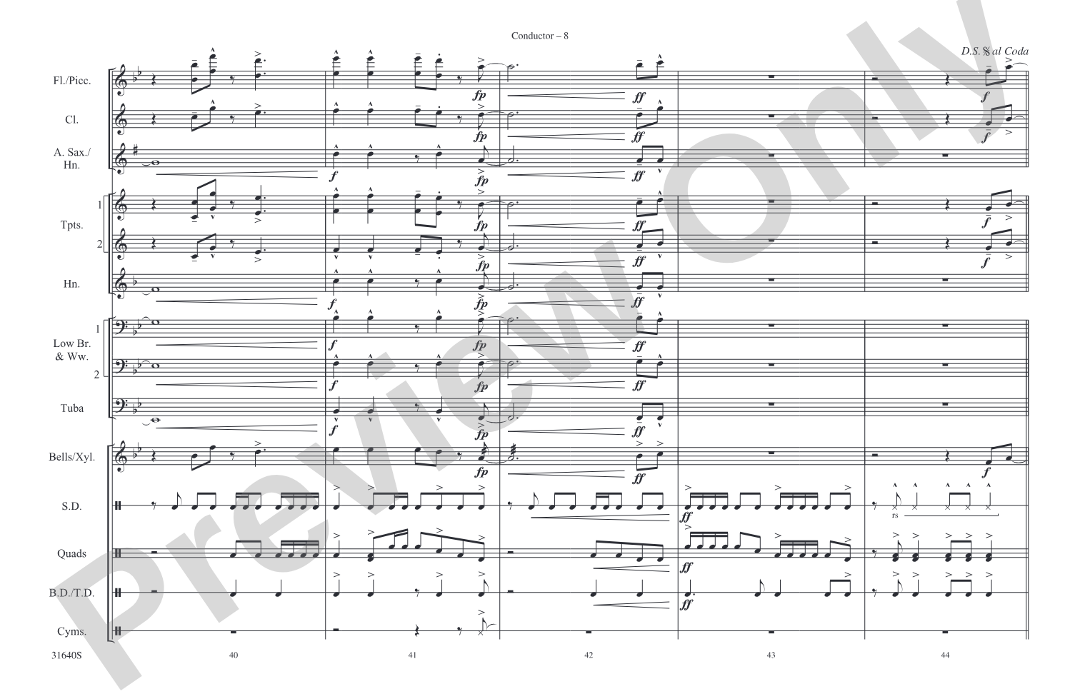 Hot N Cold: Marching Band Conductor Score & Parts