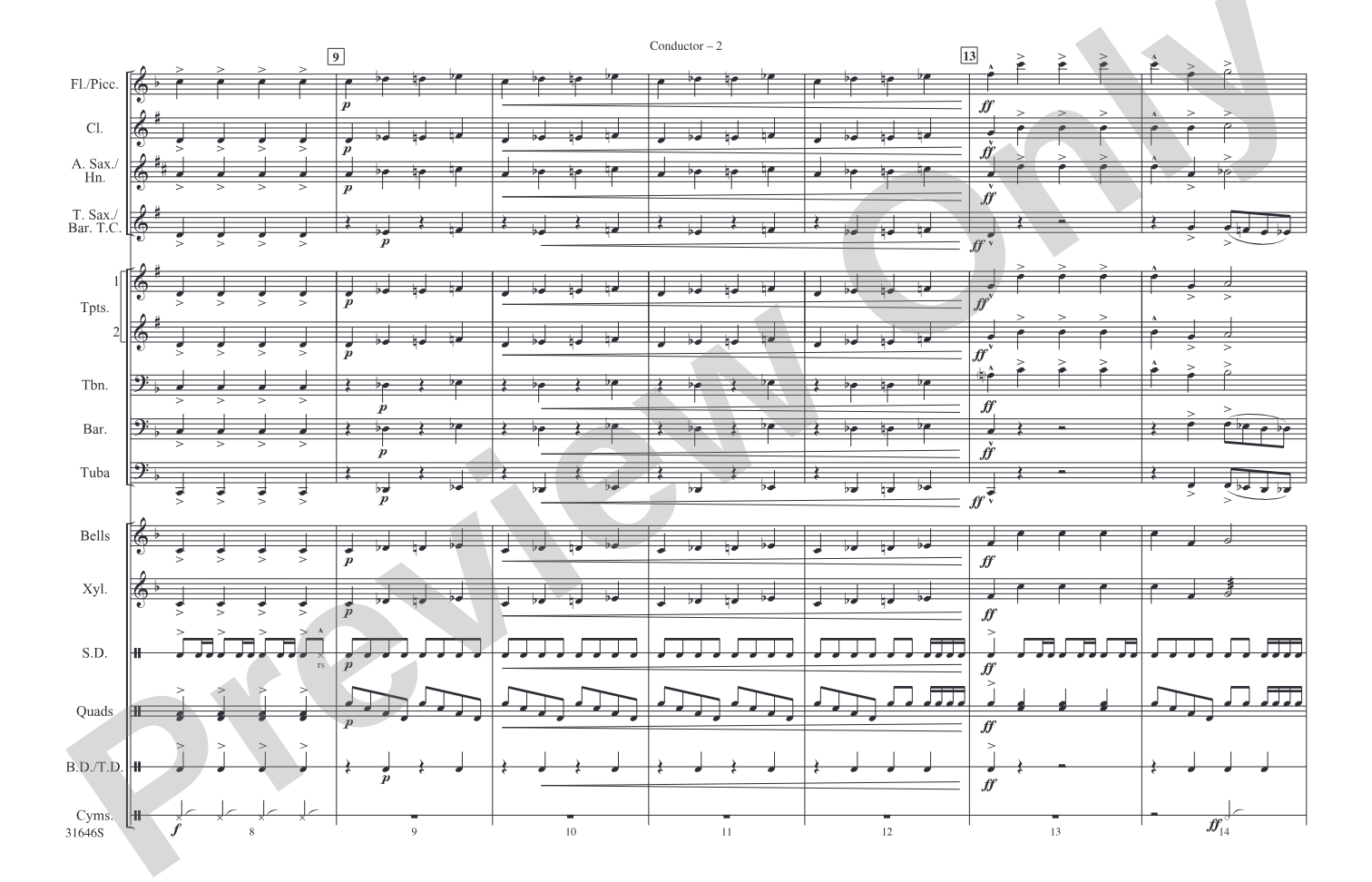The Hut on Fowl's Legs: Marching Band Conductor Score & Parts