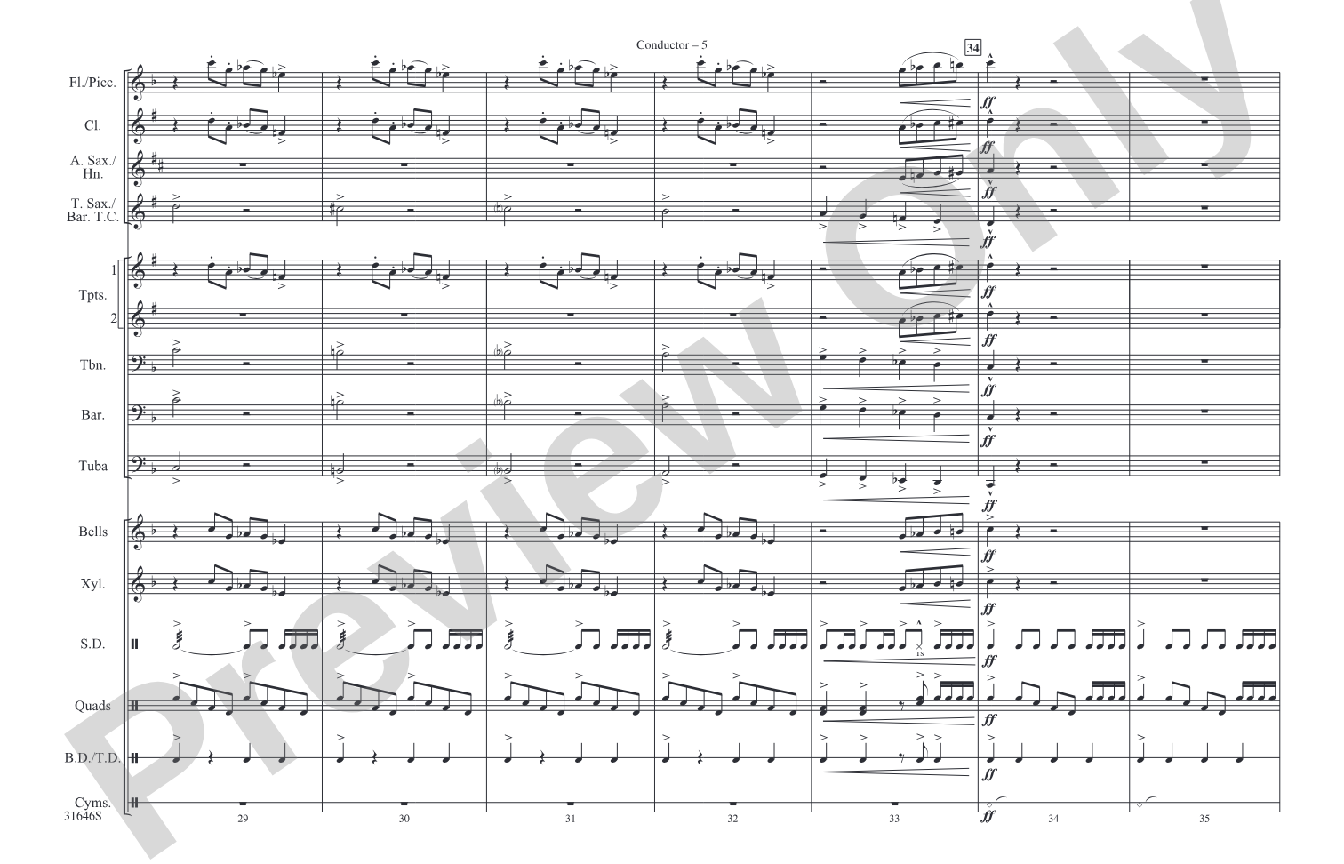 The Hut on Fowl's Legs: Marching Band Conductor Score & Parts