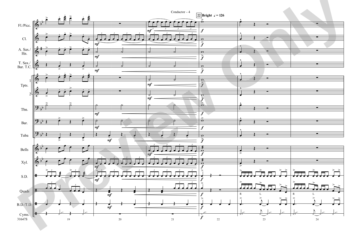 The Great Gate of Kiev: Marching Band Conductor Score & Parts