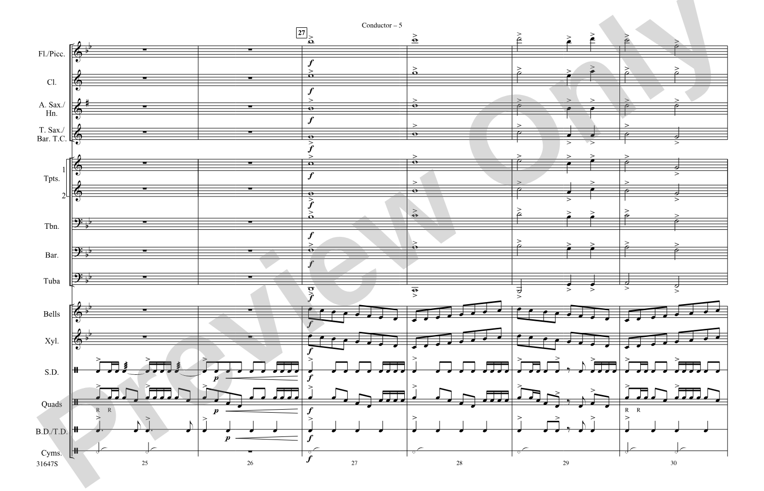The Great Gate of Kiev: Marching Band Conductor Score & Parts