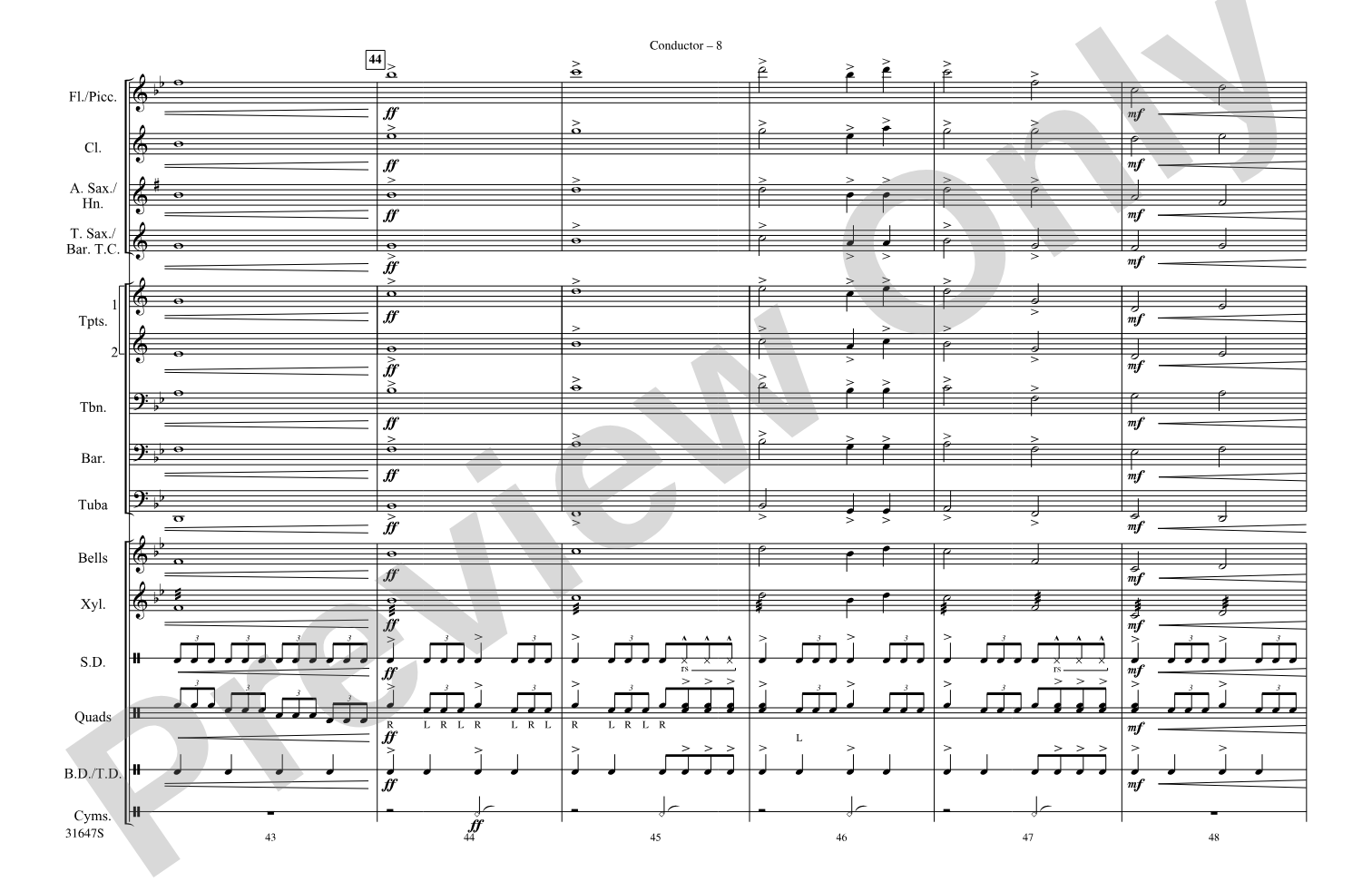 The Great Gate of Kiev: Marching Band Conductor Score & Parts