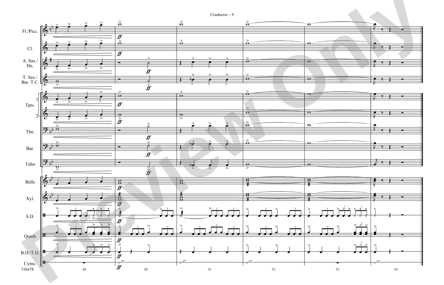 The Great Gate of Kiev: Marching Band Conductor Score & Parts