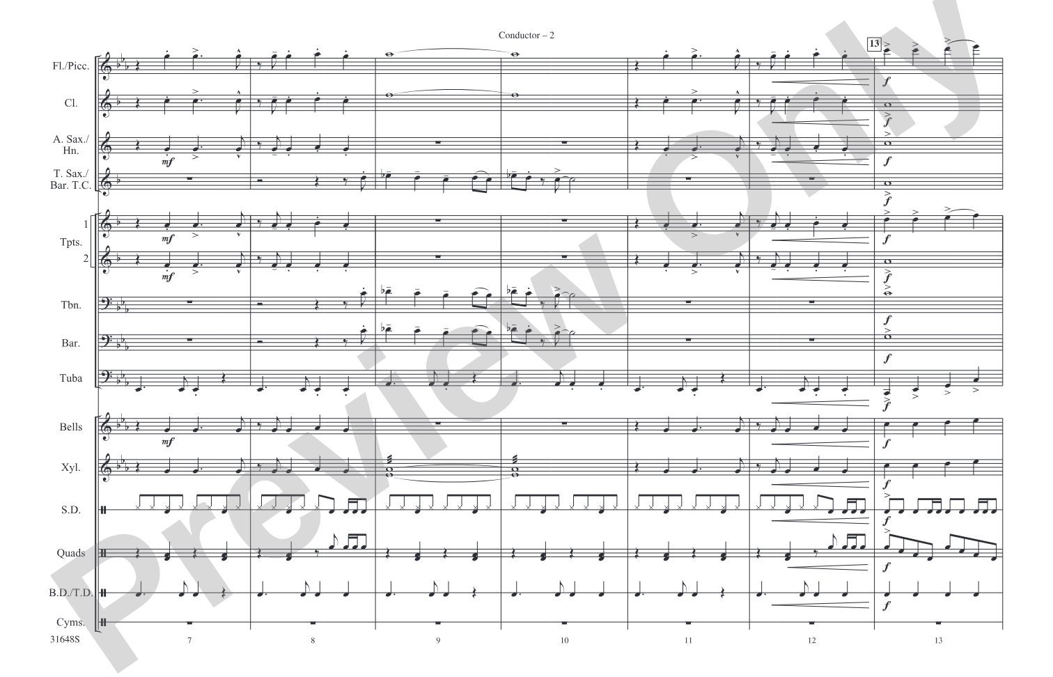 Rock 'N' Roll High School: Marching Band Conductor Score & Parts