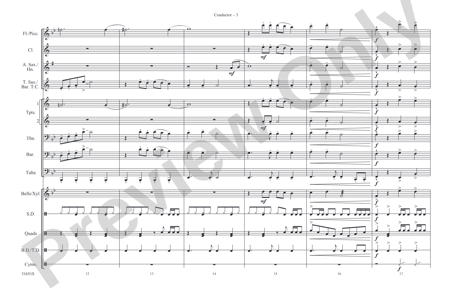 Mamma Mia: Marching Band Conductor Score & Parts